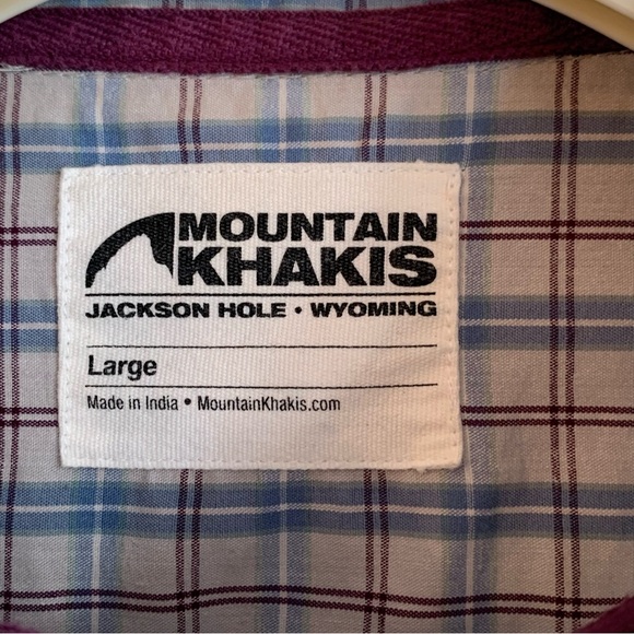 Mountain Khakis Mens L  Plaid Long Sleeve Uptown Tattersall Button Down Shirt - Picture 3 of 7